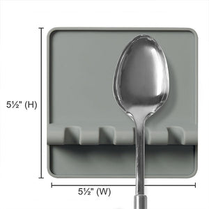 4-Slot Silicone Utensil Rest Drip Pad for Stovetop