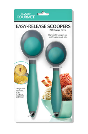 Set of 2 Easy- Release Scoopers - Handy Gourmet