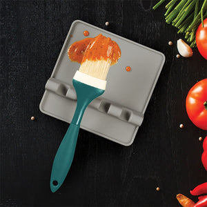 4-Slot Silicone Utensil Rest Drip Pad for Stovetop